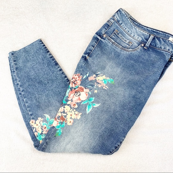 Jessica Simpson Denim - Floral Skinny Ankle Jeans